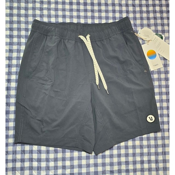 Vuori Mens Banks Short Athletic Drawstring Lightweight Logo Navy NWT - Picture 1 of 11